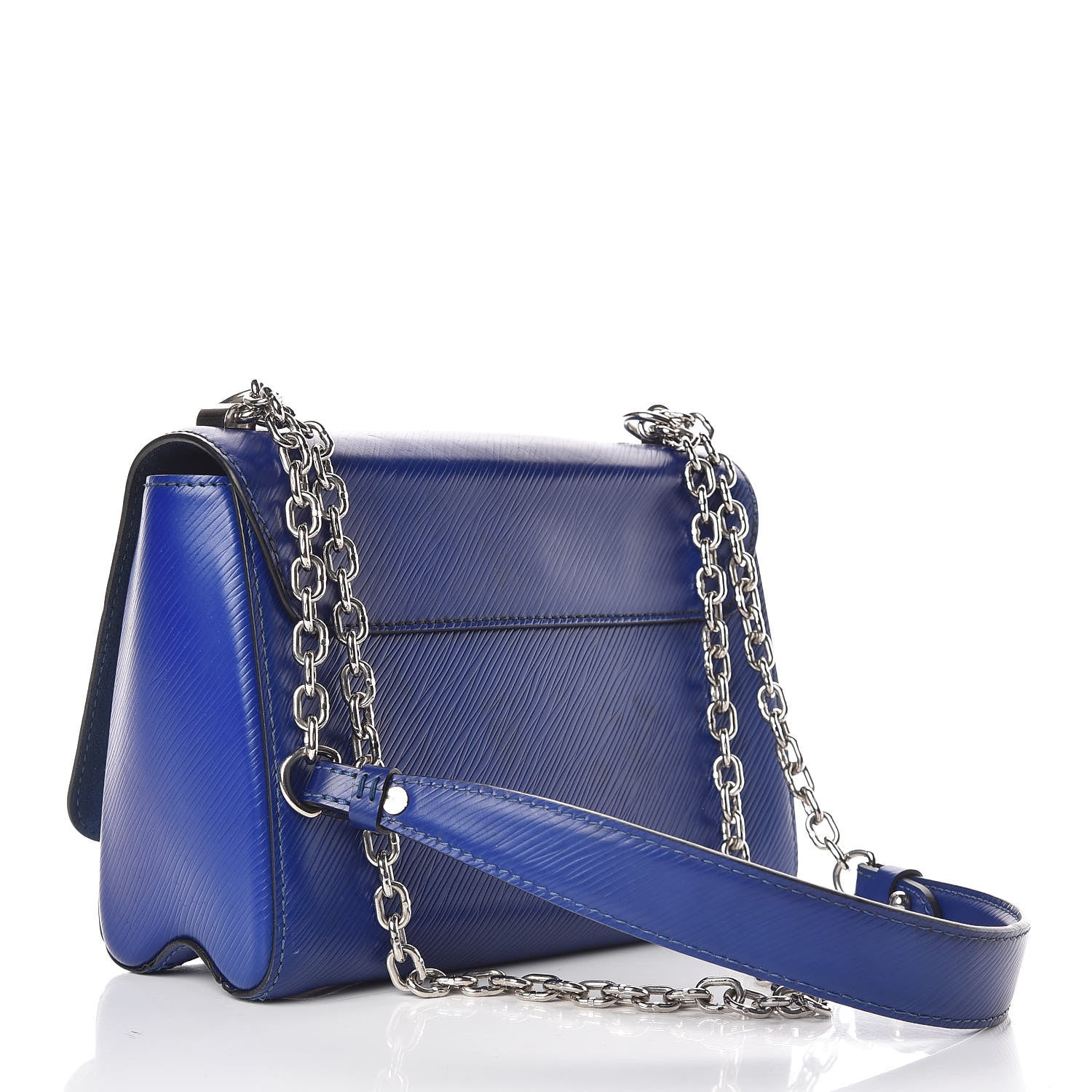 Louis Vuitton Epi Flamingo Twist Shoulder Bag MM Blue 3 of 14