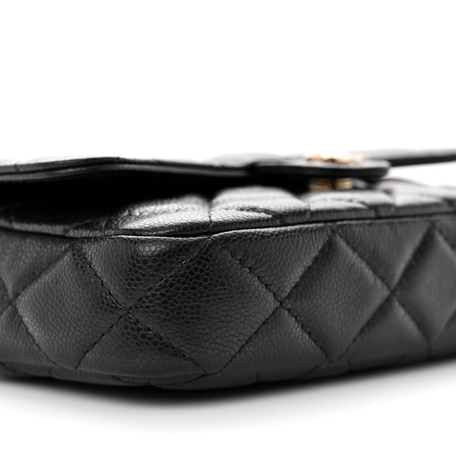 Chanel Caviar Quilted Flap Phone Holder With Chain Black 11 of 13