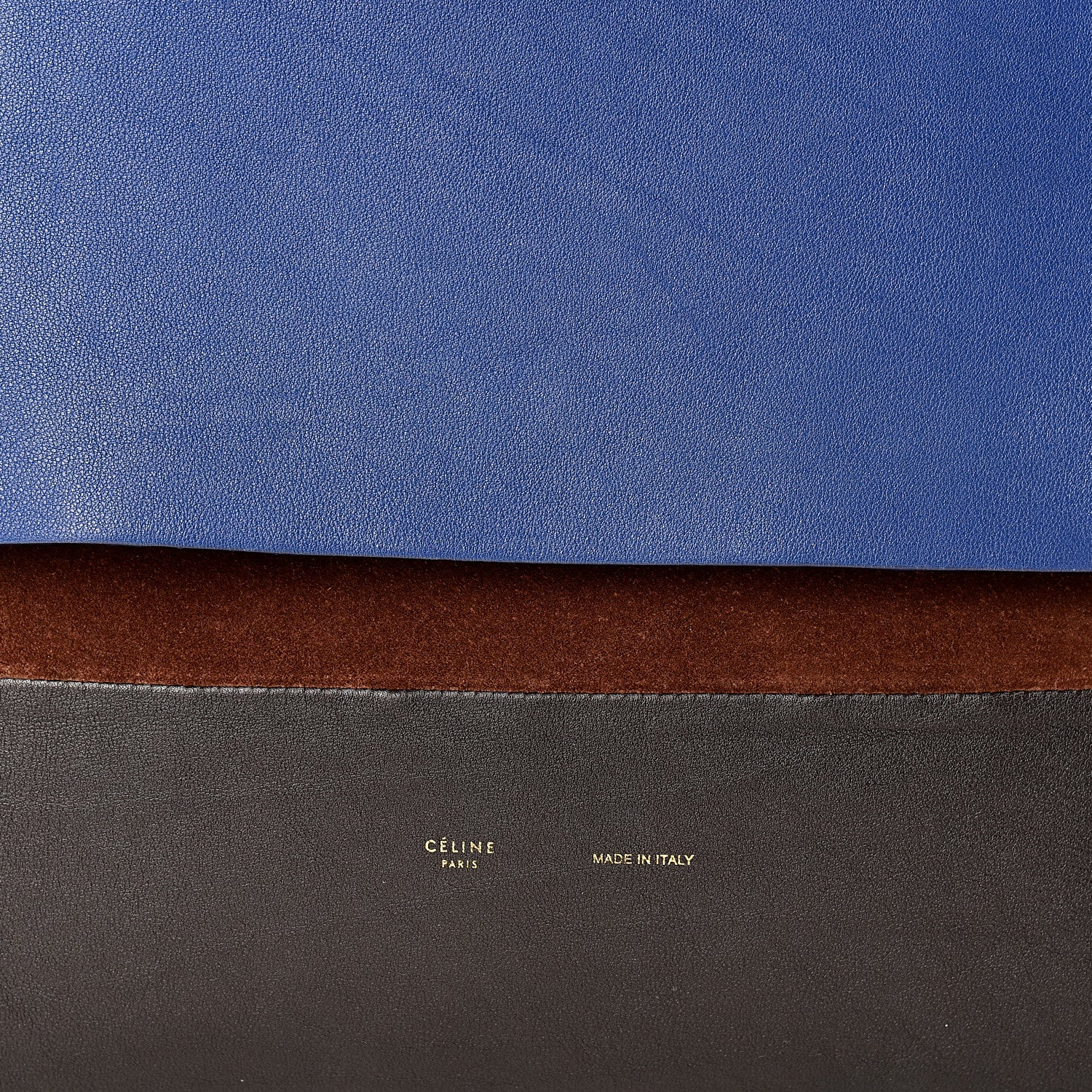 Celine Calfskin Suede All Soft Shoulder Bag Indigo 6 of 16