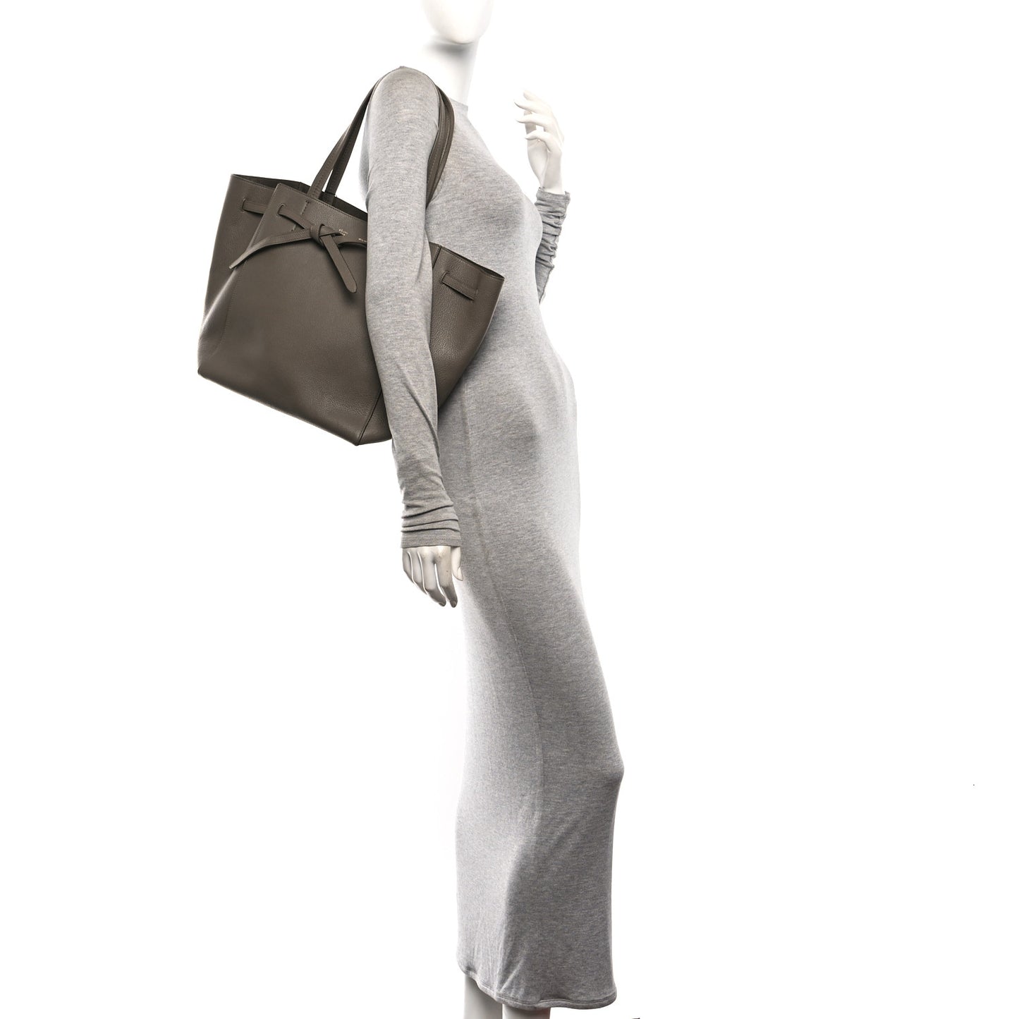 Soft Grained Calfskin Small Belt Cabas Phantom Taupe
