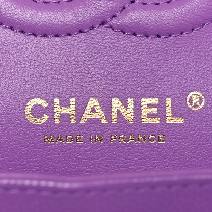 Chanel Caviar Quilted Small Double Flap Purple 6 of 10