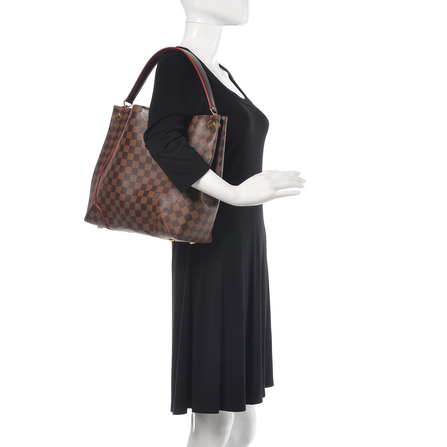 Louis Vuitton Damier Ebene Caissa Hobo Cherry 2 of 13