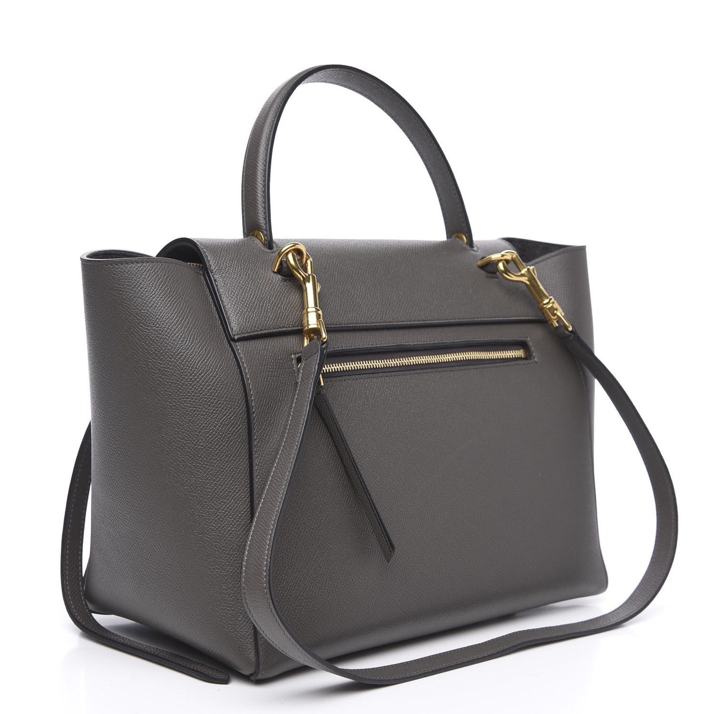 Grained Calfskin Mini Belt Bag Grey