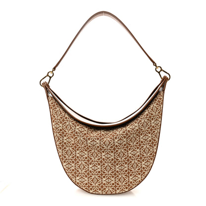 Loewe Jacquard Anagram Calfskin Luna Bag Tan Pecan 1 of 10