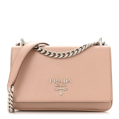 Prada Soft Calfskin Saffiano Chain Crossbody Bag Cipria 1 of 12