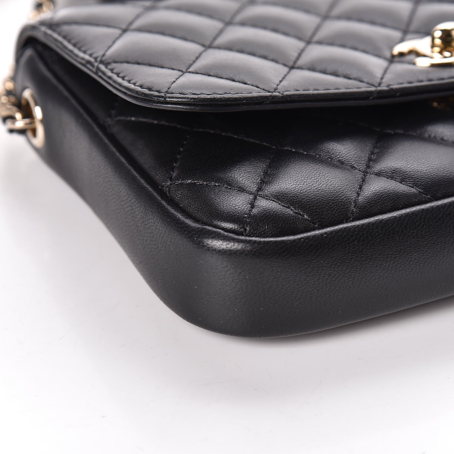 Chanel Lambskin Quilted Side Packs Black 9 of 11