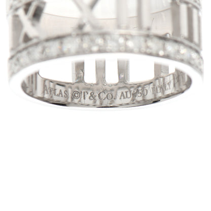 Tiffany 18K White Gold Diamond Wide Atlas Open Ring 50 5.5 4 of 5