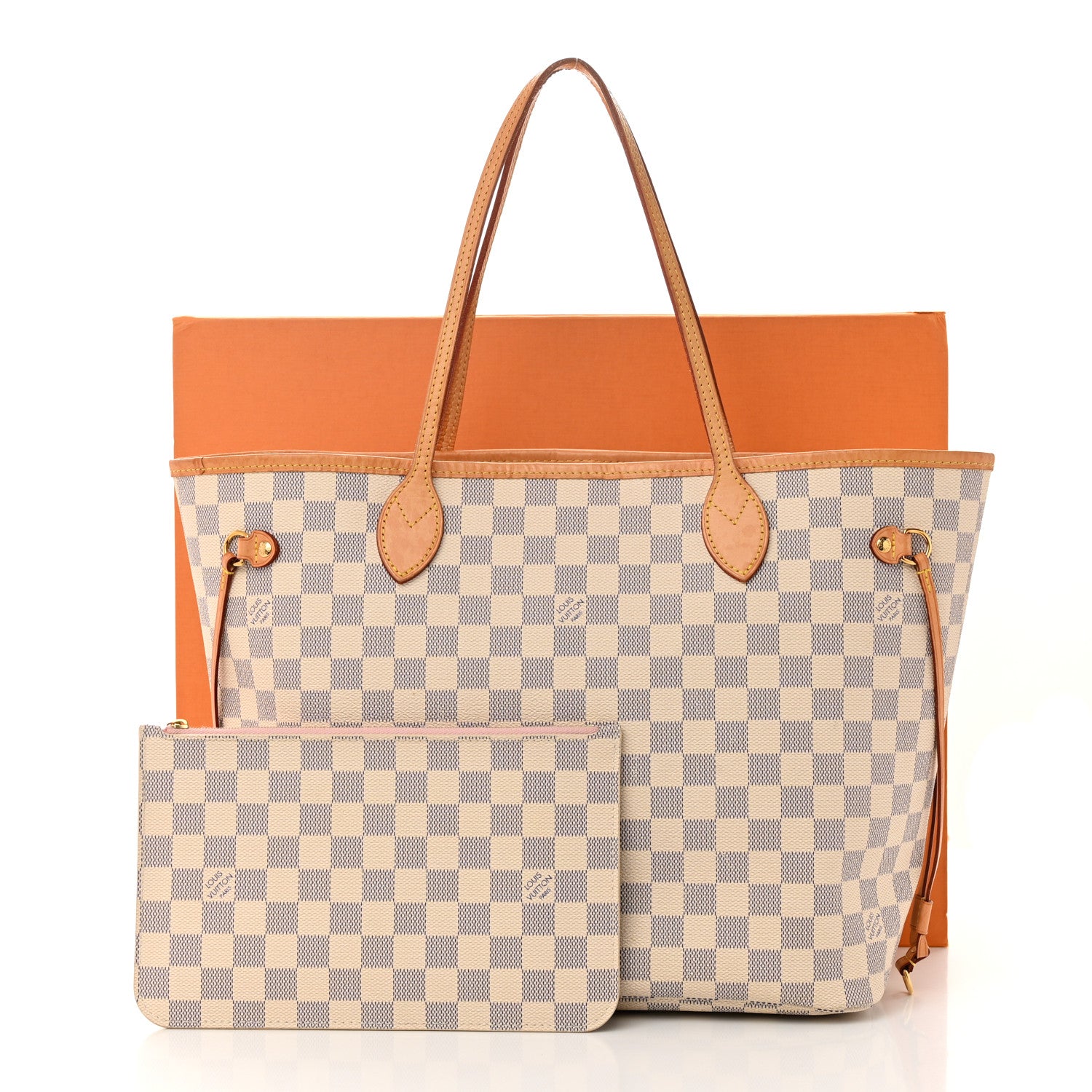 Louis Vuitton Damier Azur Neo Neverfull MM Rose Ballerine 15 of 15