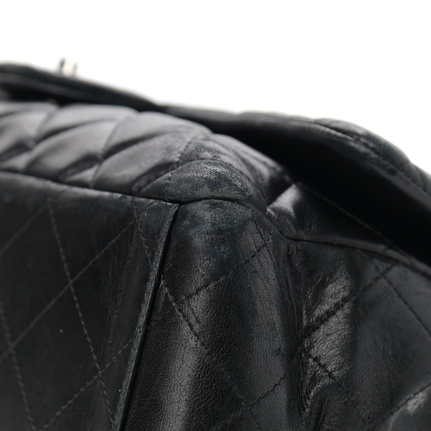 Lambskin Quilted Maxi Single Flap Black