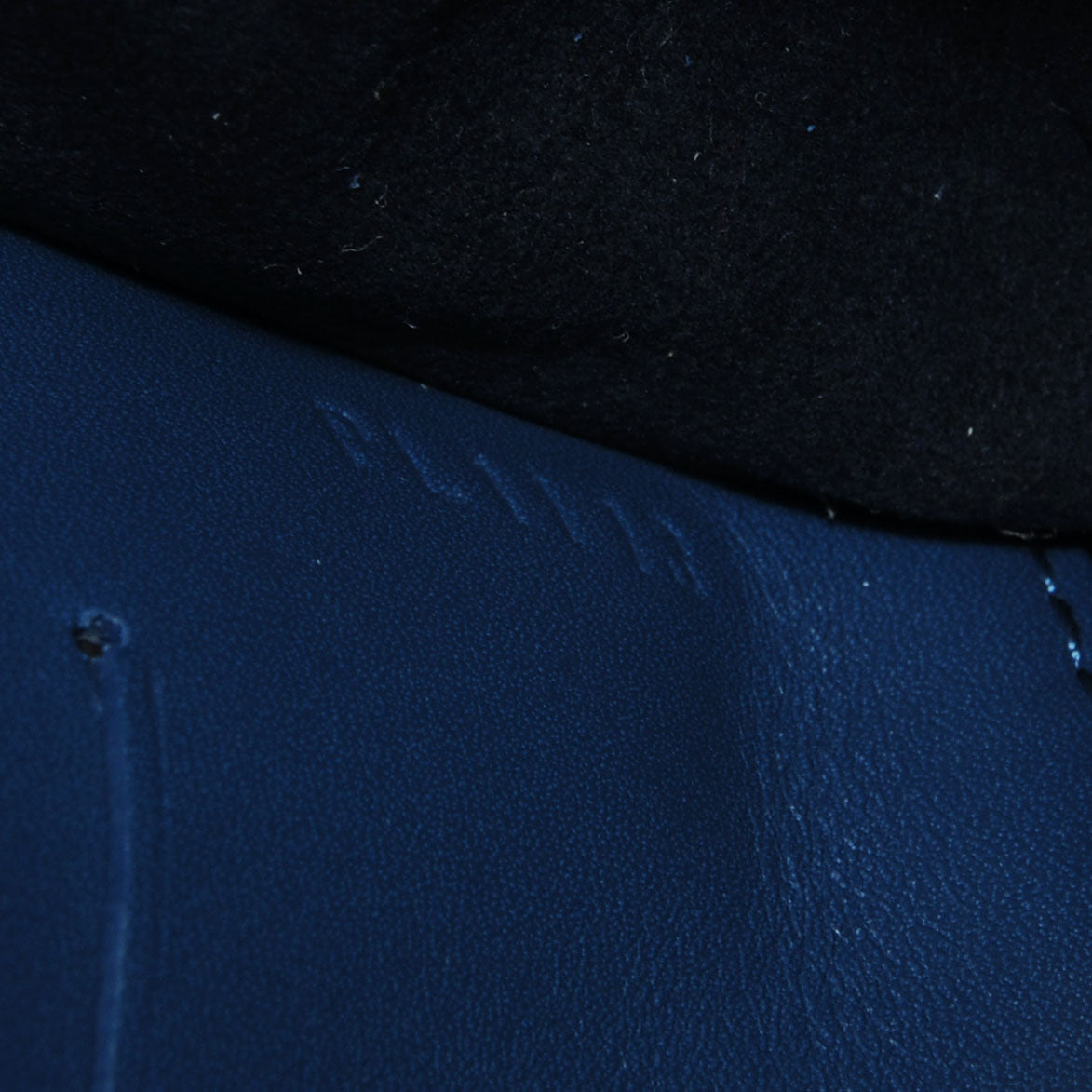 Louis Vuitton Calfskin Louise Clutch Blue 7 of 7