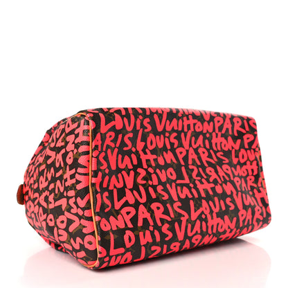Louis Vuitton Monogram Graffiti Speedy 30 Fuchsia 6 of 8