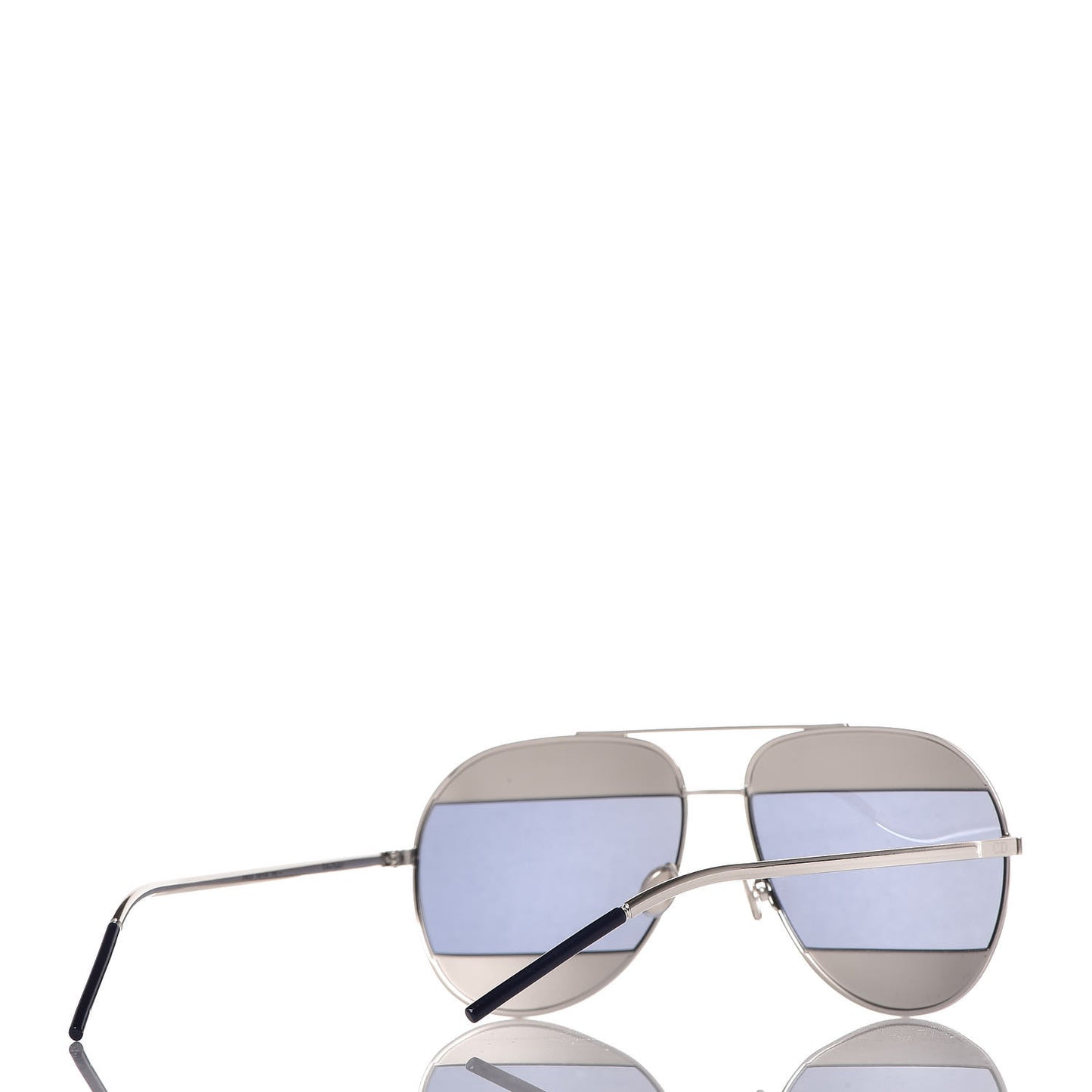 Split 1 Aviator Sunglasses Silver Blue