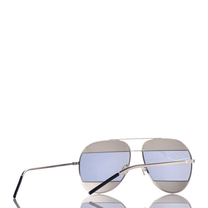 Christian Dior Split 1 Aviator Sunglasses Silver Blue 4 of 10