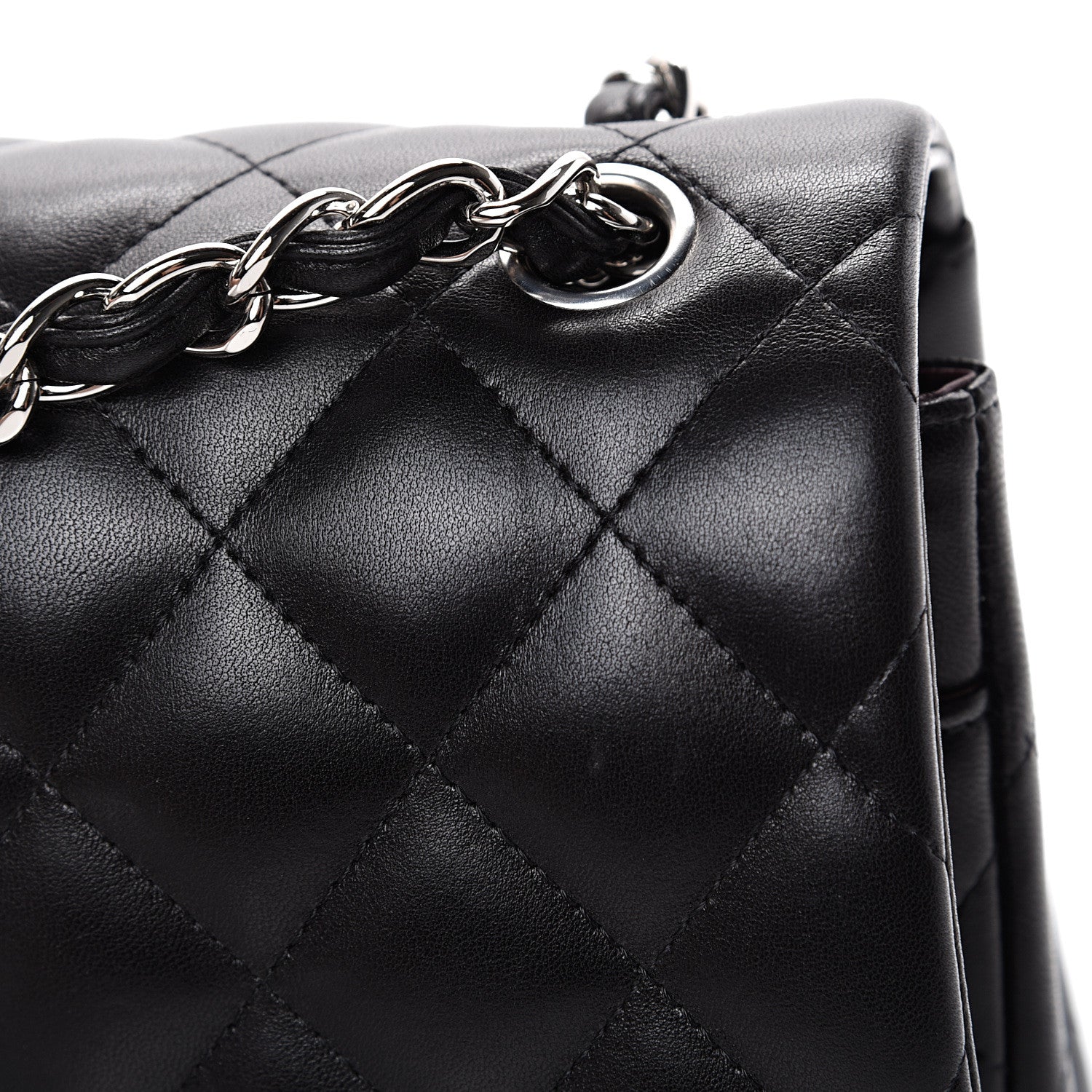 Chanel Lambskin Quilted Jumbo Double Flap Black 18 of 19