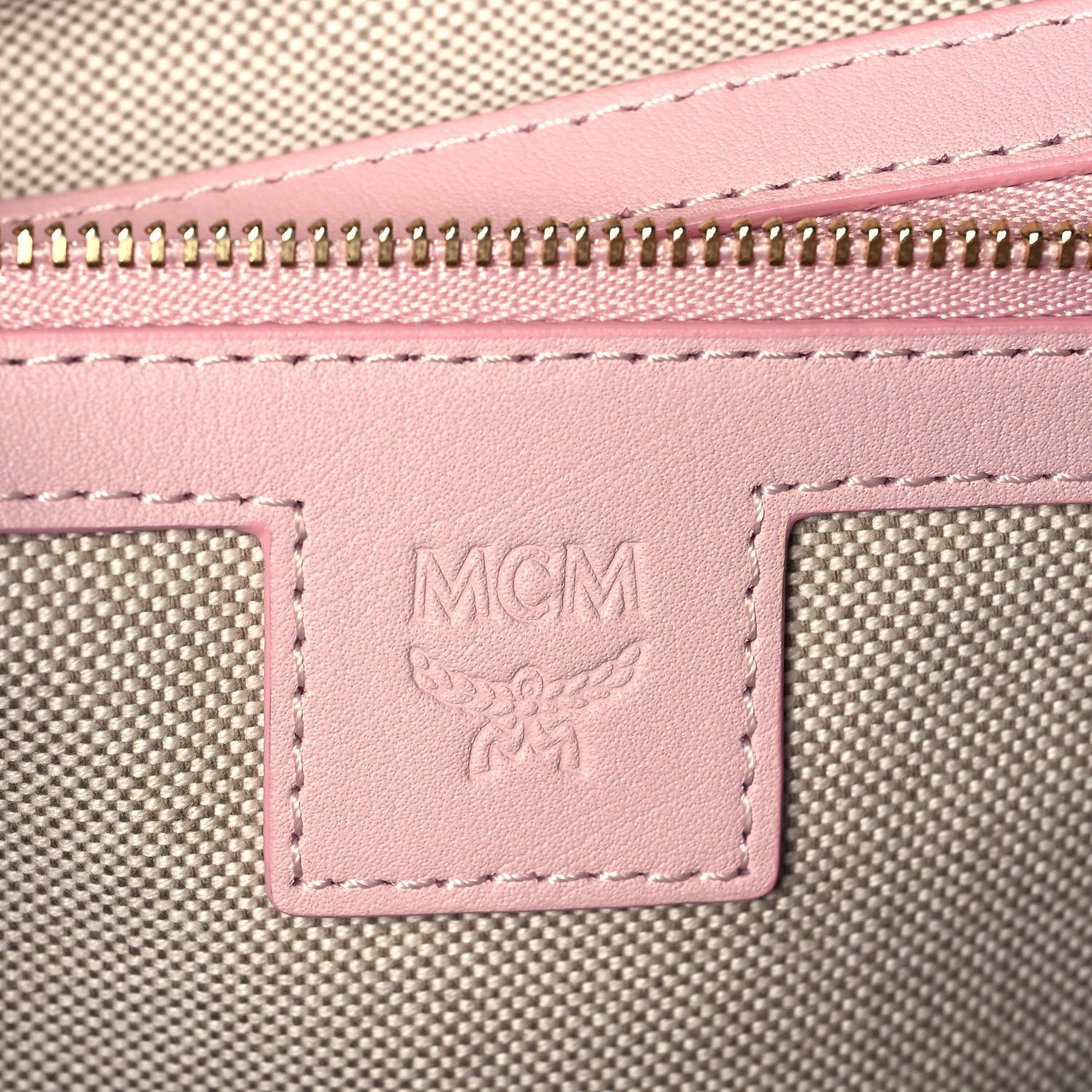 MCM Visetos Medium Delmy Shopper Tote Powder Pink 11 of 13