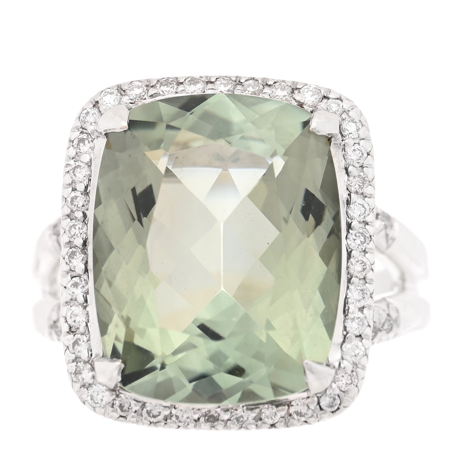 John Hardy Sterling Silver Prasiolite Diamond Classic Chain Magic Ring 49 5 1 of 5
