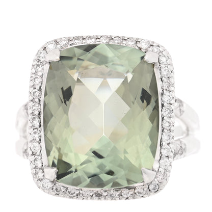 John Hardy Sterling Silver Prasiolite Diamond Classic Chain Magic Ring 49 5 1 of 5