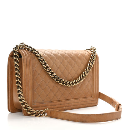 Chanel Calfskin New Medium Boy Flap Light Brown 3 of 13