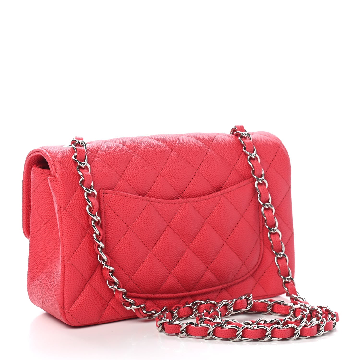 Chanel Caviar Quilted Mini Rectangular Flap Light Red 2 of 8