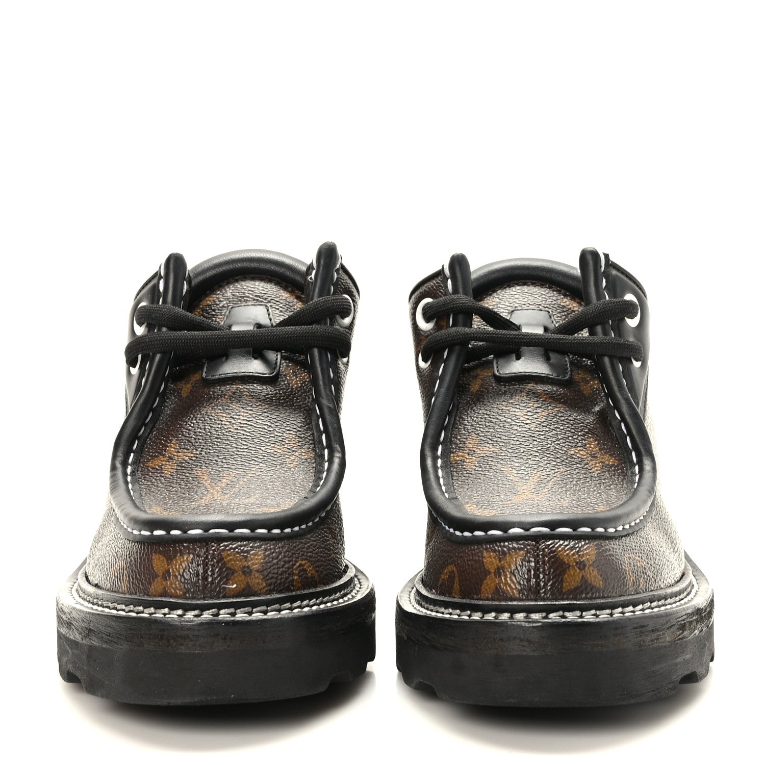 Louis Vuitton Monogram Calfskin Beaubourg Platform Derby Shoes 37 Brown 2 of 10