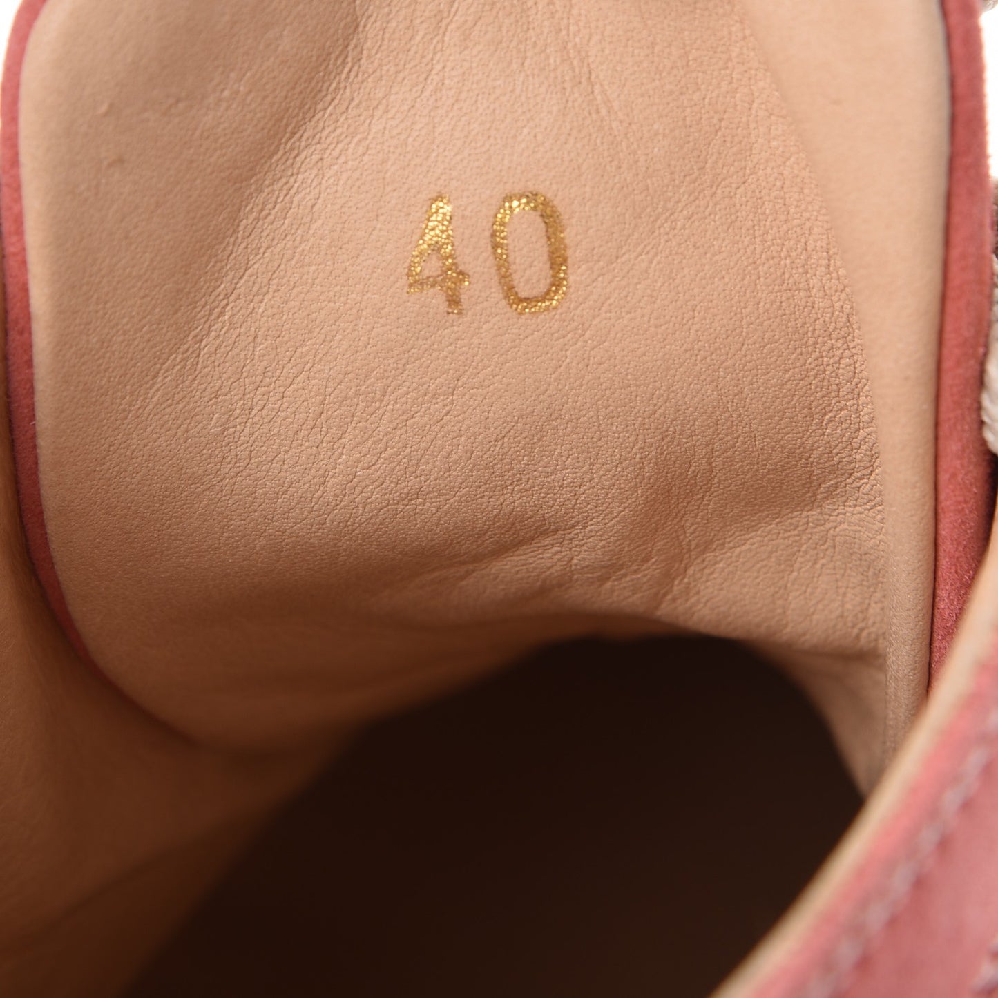 Suede Louis Spikes Flat Sneakers 40 Cameo Rose Gold