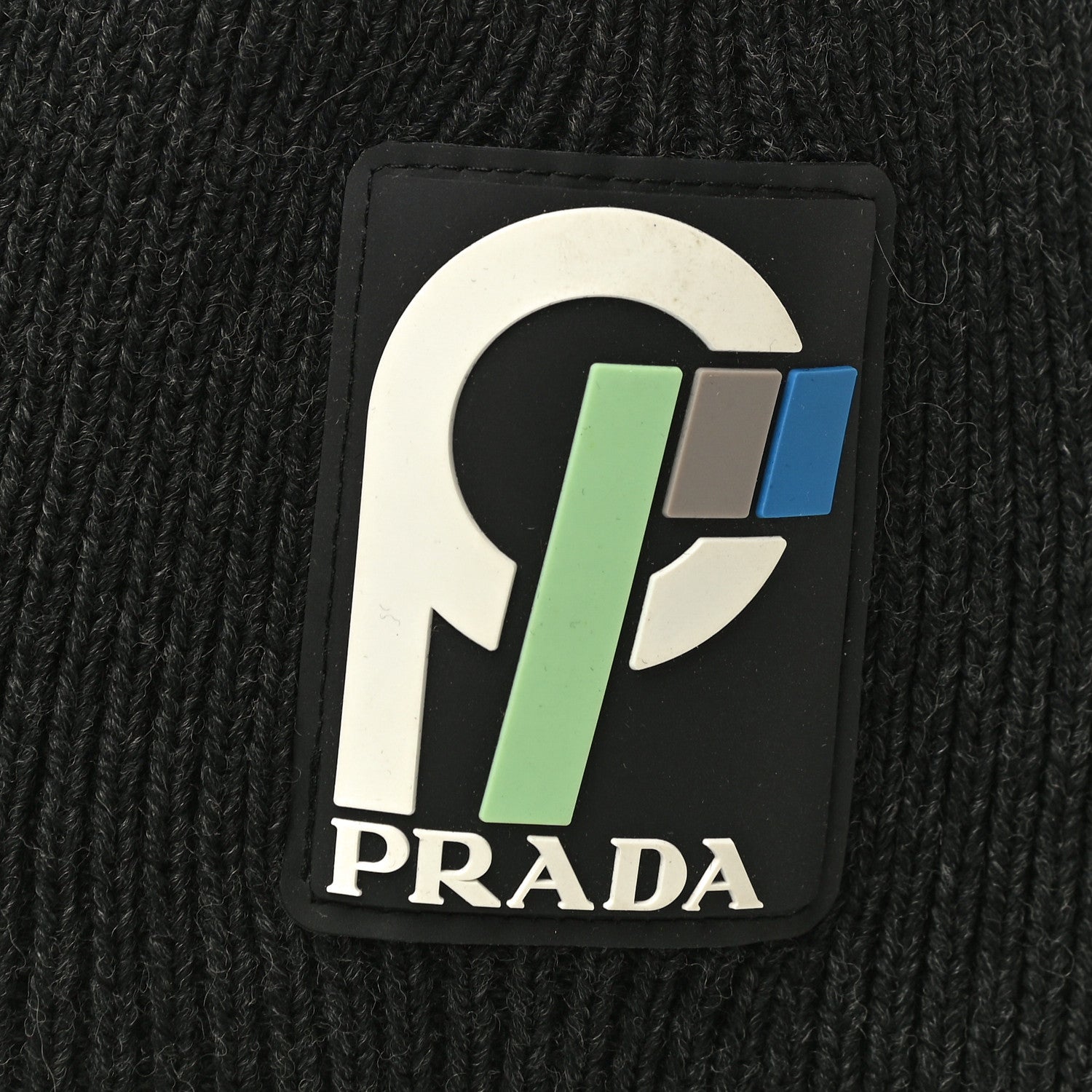 Prada Wool Racing Logo Shaker Visor Cap Anthracite Grey 5 of 6