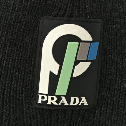 Prada Wool Racing Logo Shaker Visor Cap Anthracite Grey 5 of 6