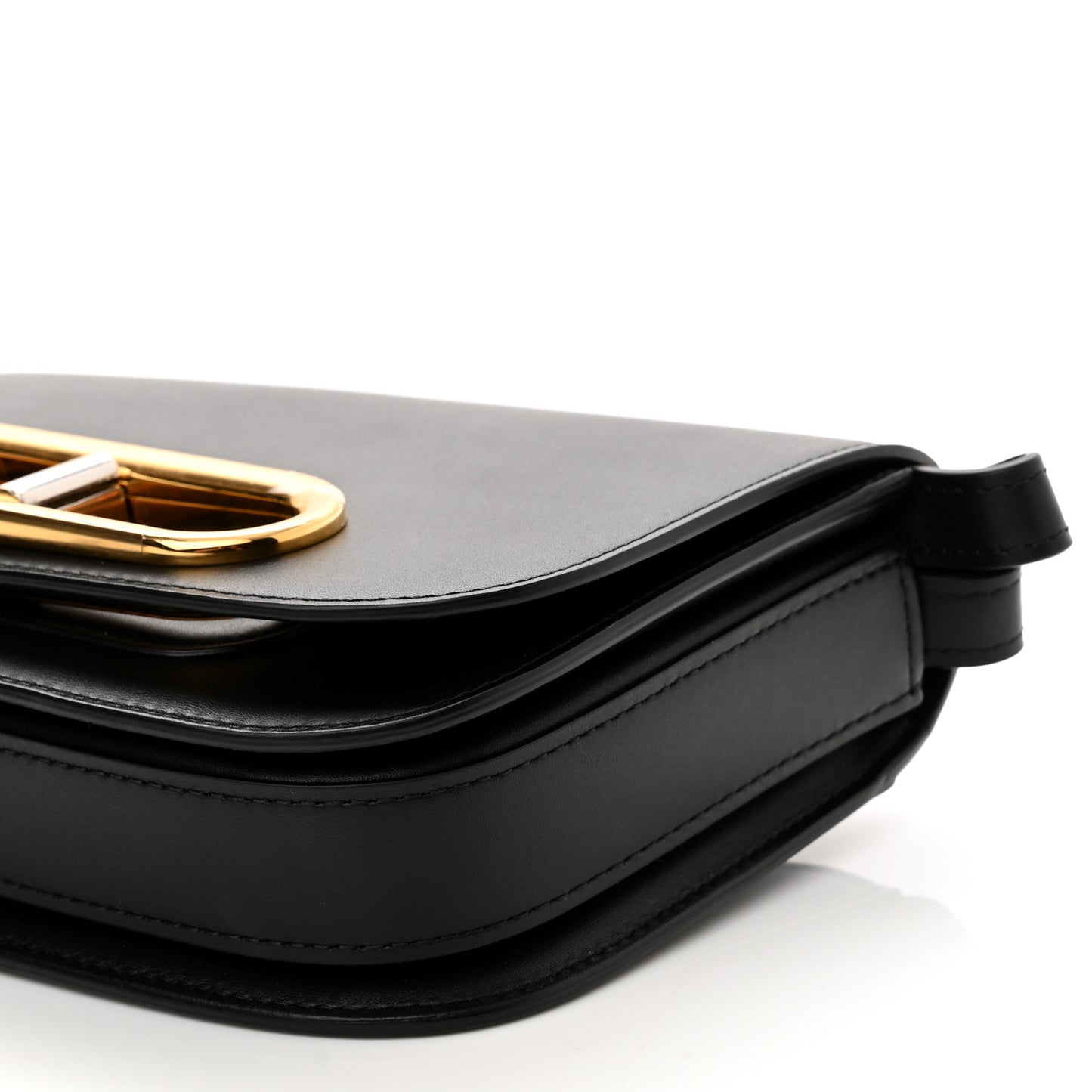 Olen Calfskin Small Lingot Crossbody Black