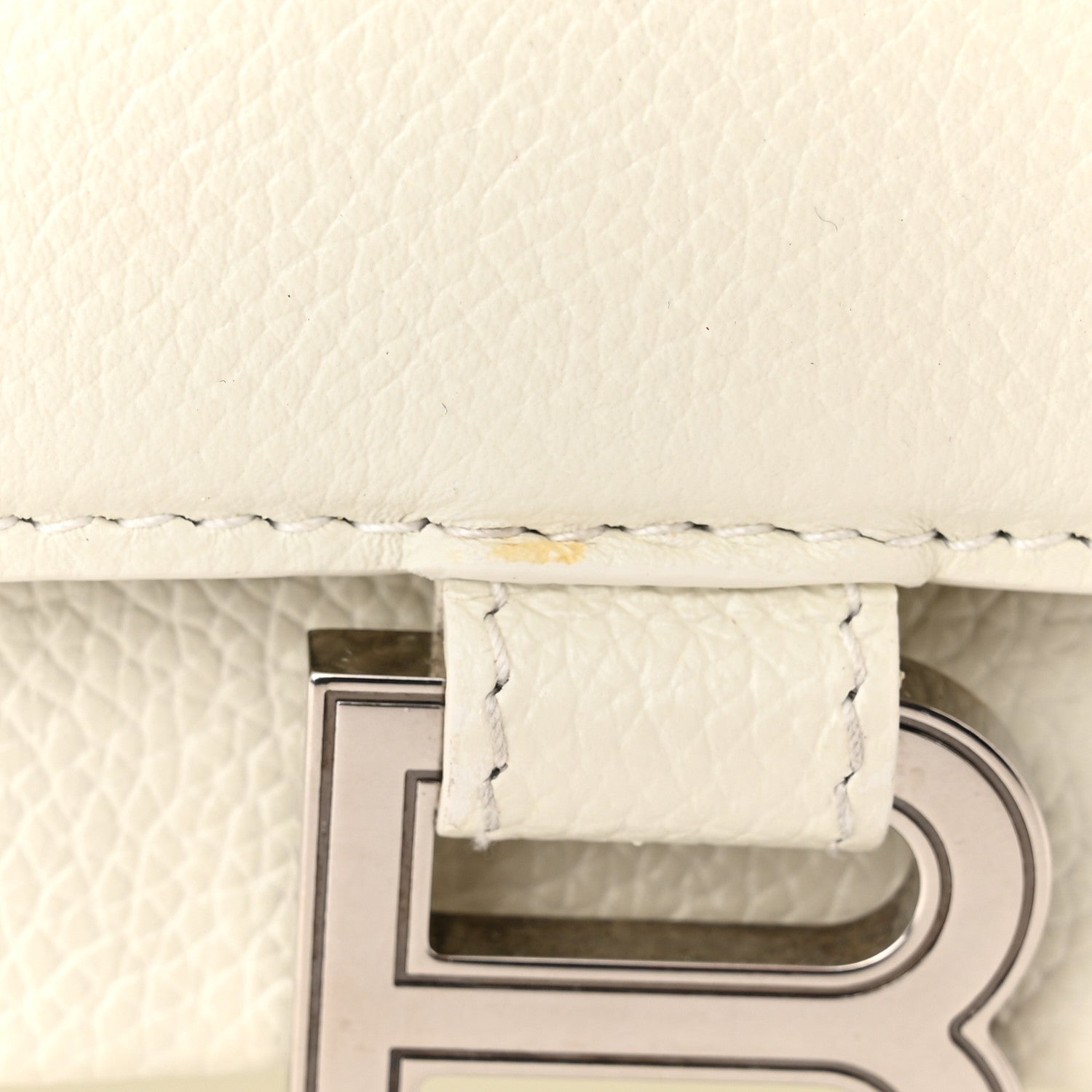 Balenciaga Grained Calfskin Small Hourglass Top Handle Bag White 13 of 16