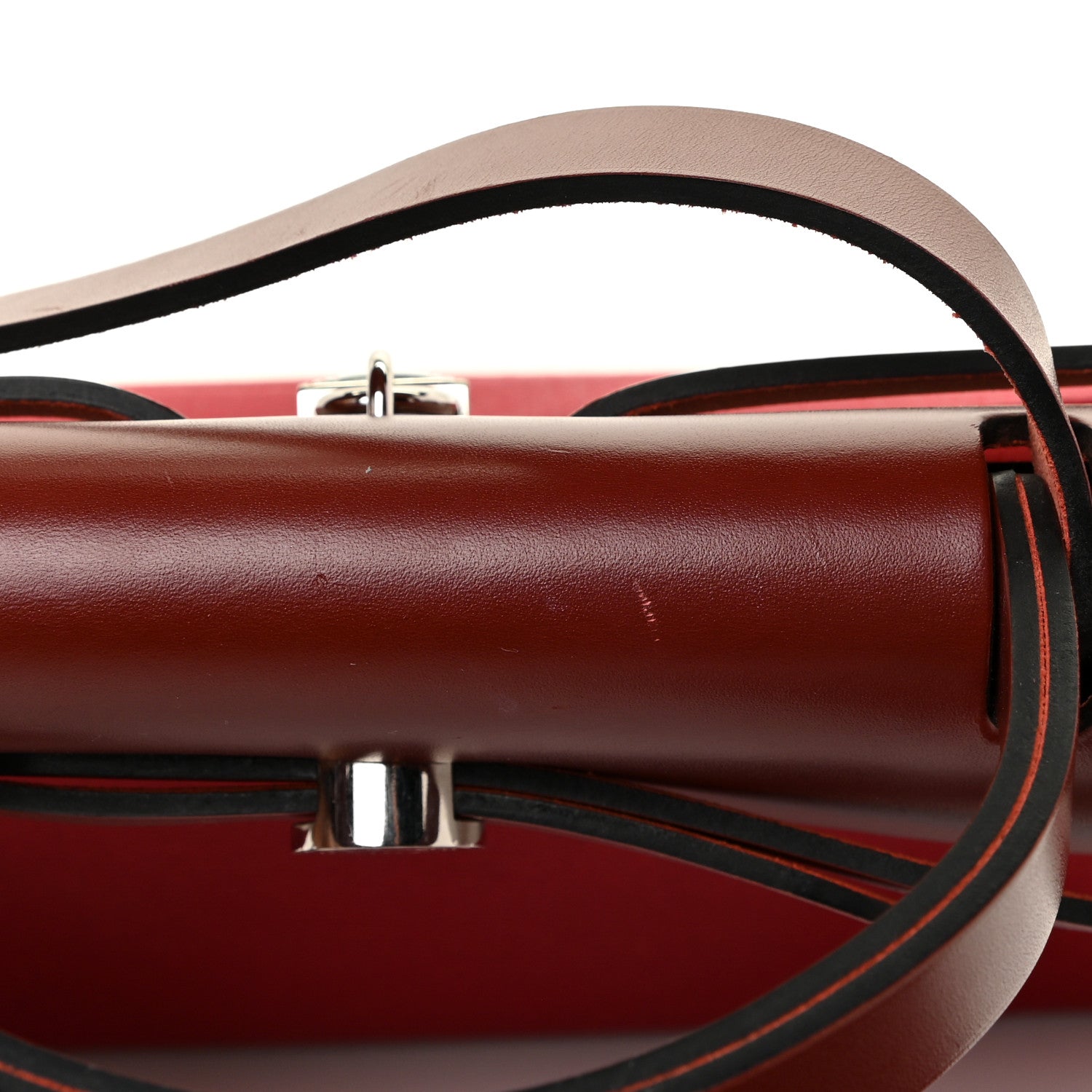 Hermes Military Toile Vache Hunter Herbag Zip 31 PM Rouge Grenat 13 of 15