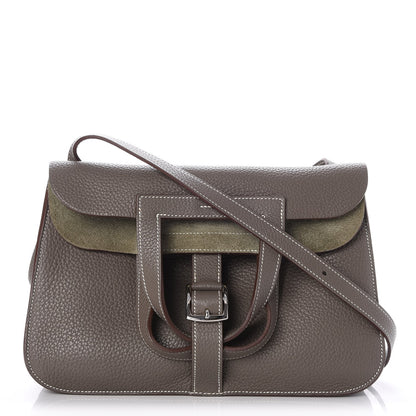 Hermes Taurillon Clemence Halzan 31 GM Etain 1 of 9