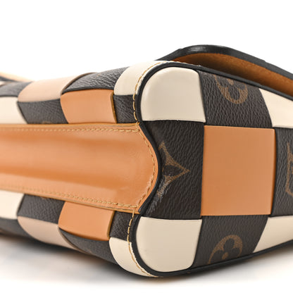 Louis Vuitton Calfskin Monogram Check Twist MM Beige White Orange 9 of 9