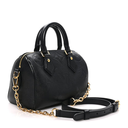 Louis Vuitton Empreinte Monogram Giant Speedy Bandouliere 20 Black 2 of 8