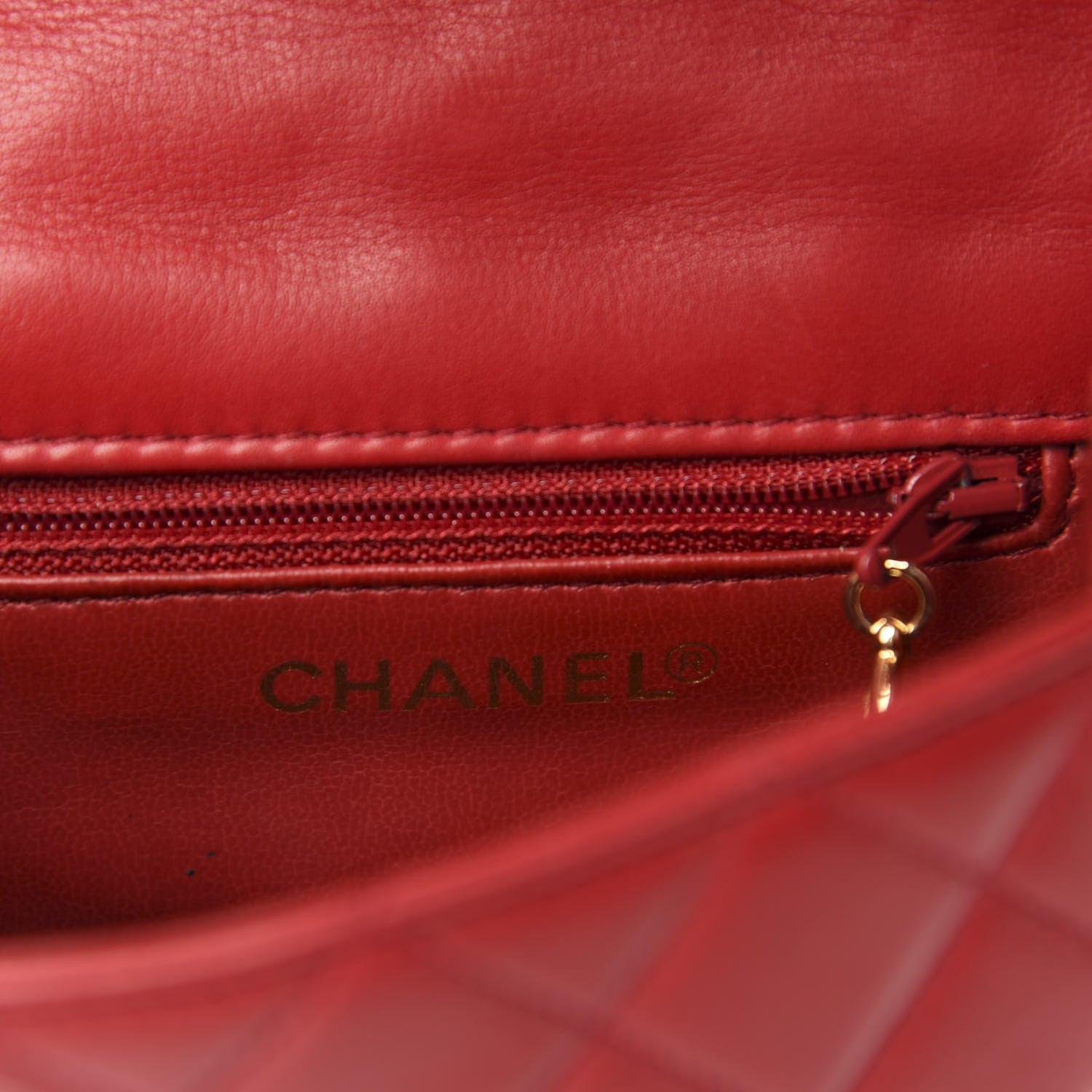 Chanel Lambskin Quilted Flap Waist Belt Bag 95 38 Red 8 of 12