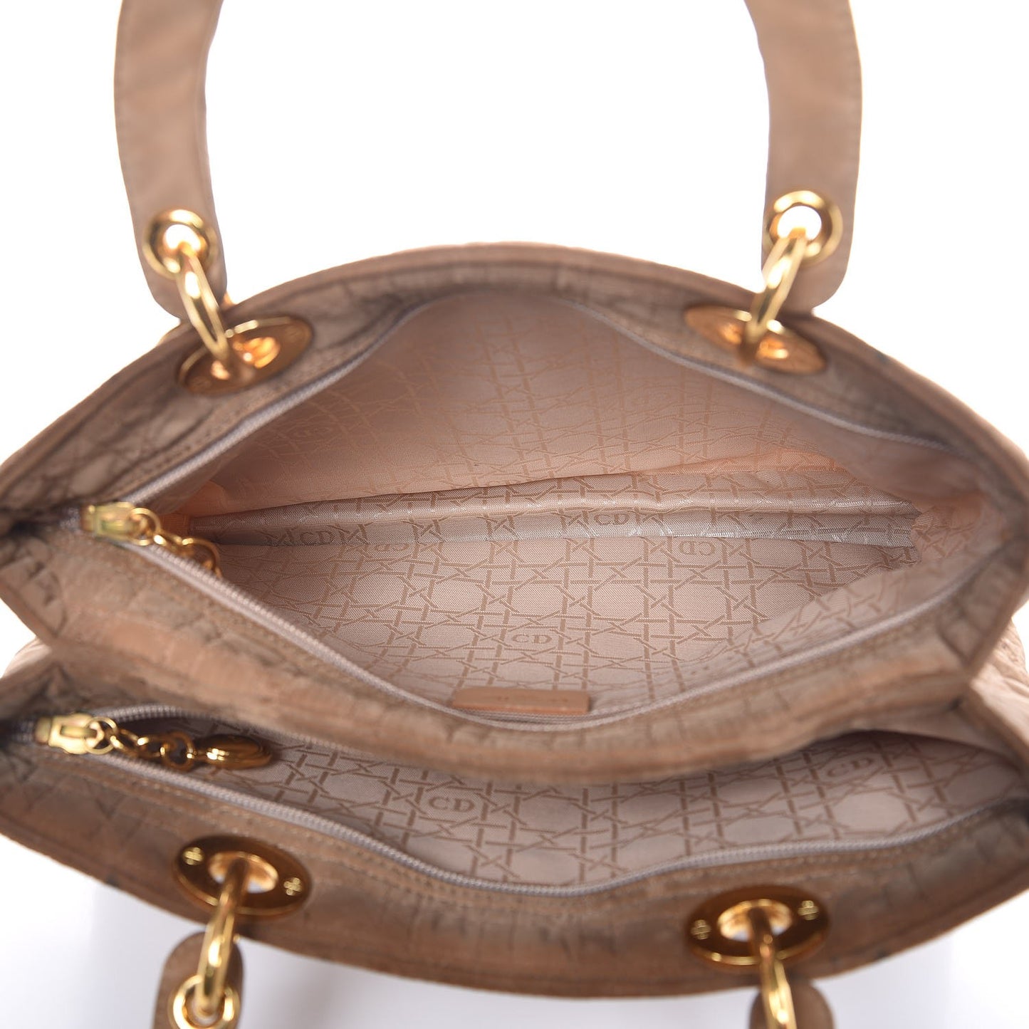 Nylon Cannage Medium Lady Dior Brown