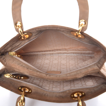 Christian Dior Nylon Cannage Medium Lady Dior Brown 6 of 17