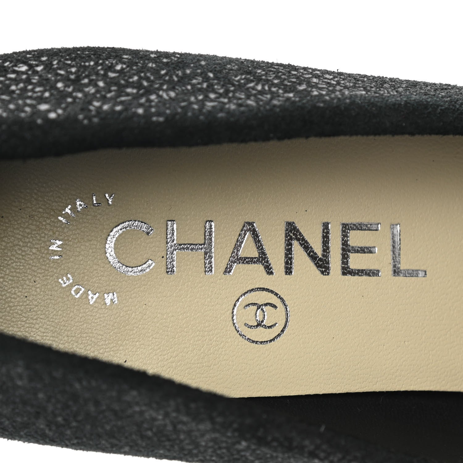 Chanel Calfskin Buffalo Cap Toe CC Pumps 37 Black 7 of 8