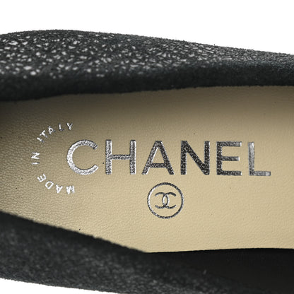 Chanel Calfskin Buffalo Cap Toe CC Pumps 37 Black 7 of 8