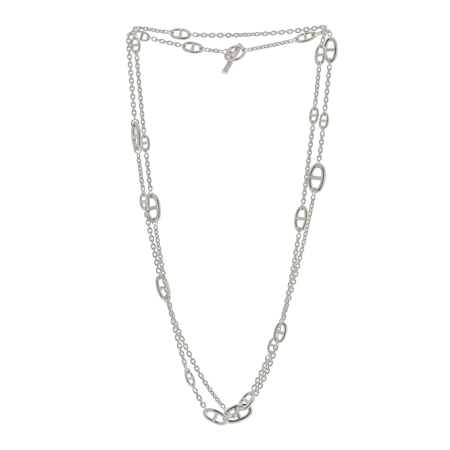 Hermes Sterling Silver Farandole Necklace 160 3 of 5