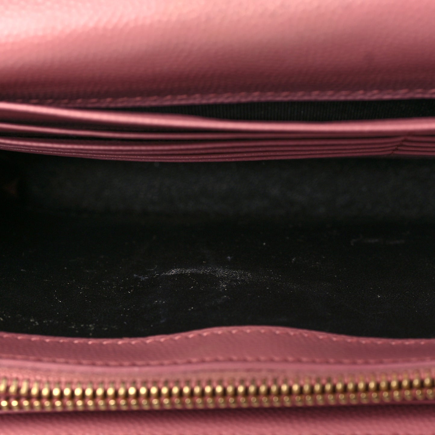 Grain De Poudre Matelasse Chevron Monogram Chain Wallet Indian Pink