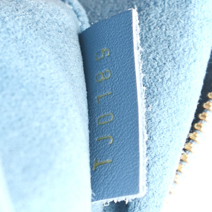 Louis Vuitton Embroidered Monogram Denim New Wave Zipped Pochette Blue 7 of 9
