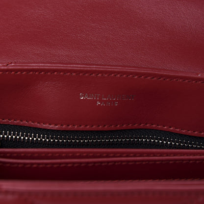 Saint Laurent Calfskin Y Quilted Monogram Toy Loulou Crossbody Bag New Lipstick 9 of 12