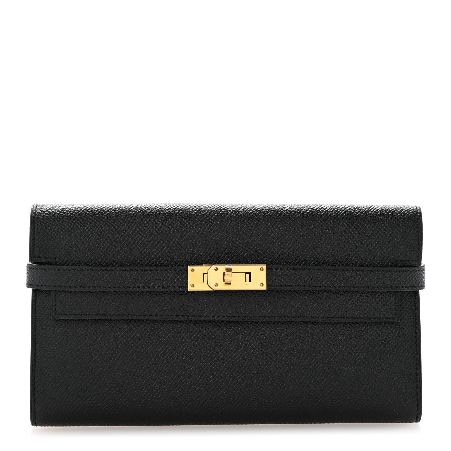 Hermes Epsom Kelly Longue Wallet Black 1 of 10