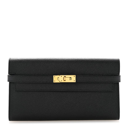 Hermes Epsom Kelly Longue Wallet Black 1 of 10