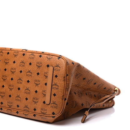 MCM Visetos Large Liz Reversible Shopper Tote Cognac 8 of 9
