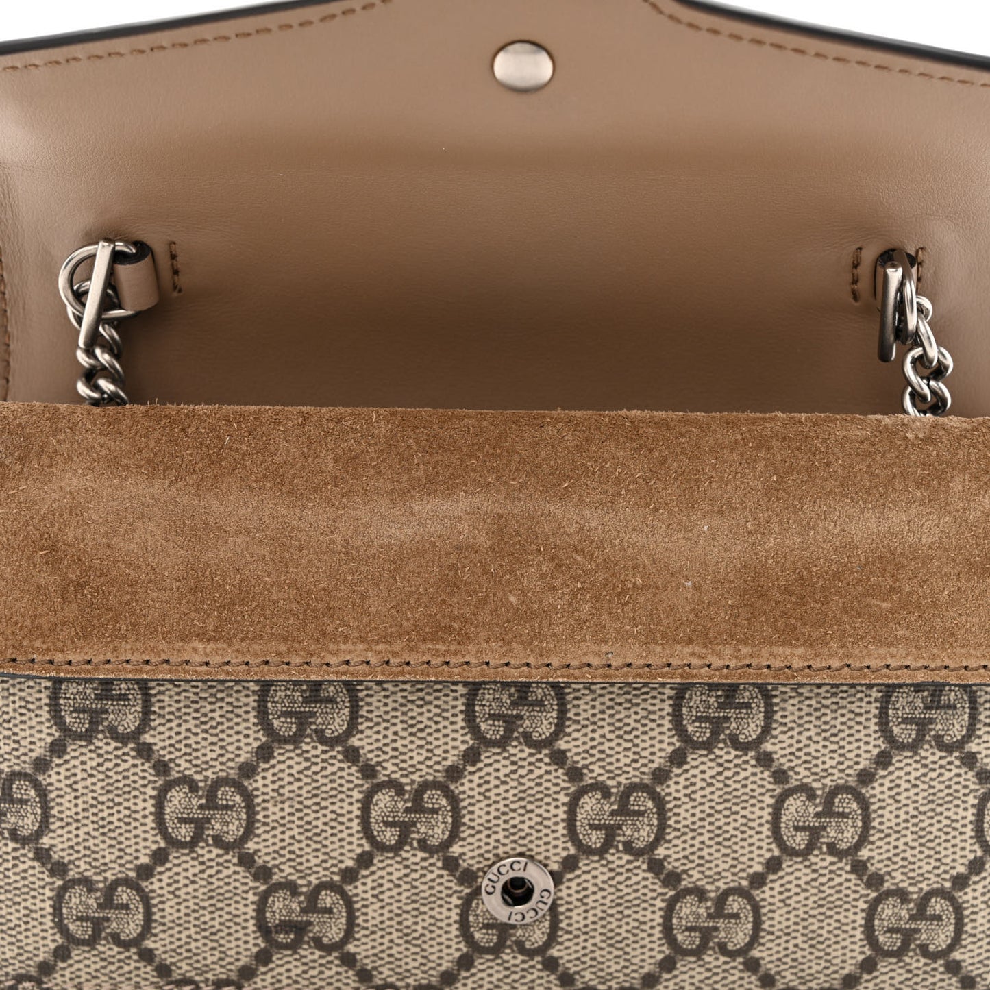 GG Supreme Monogram Super Mini Dionysus Shoulder Bag Taupe
