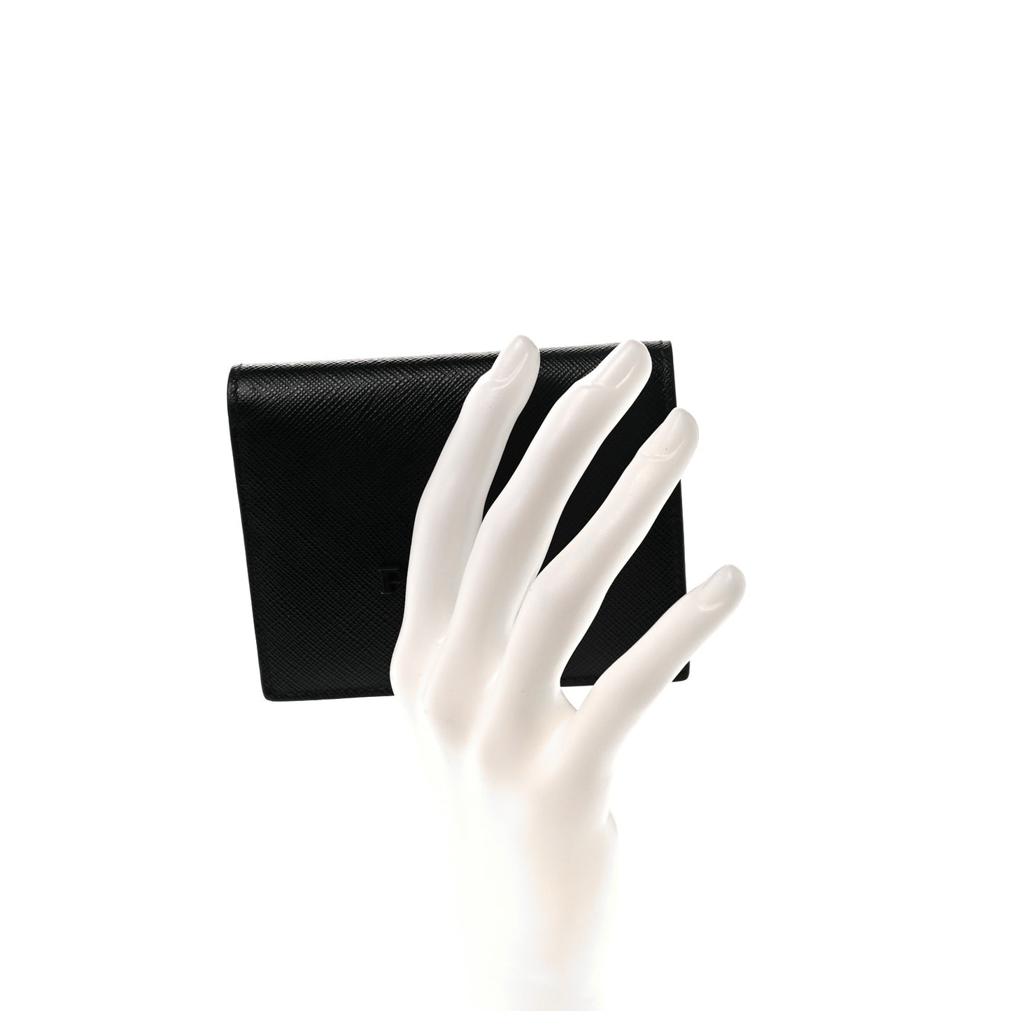 Saffiano Shine Bi-Fold Wallet Black