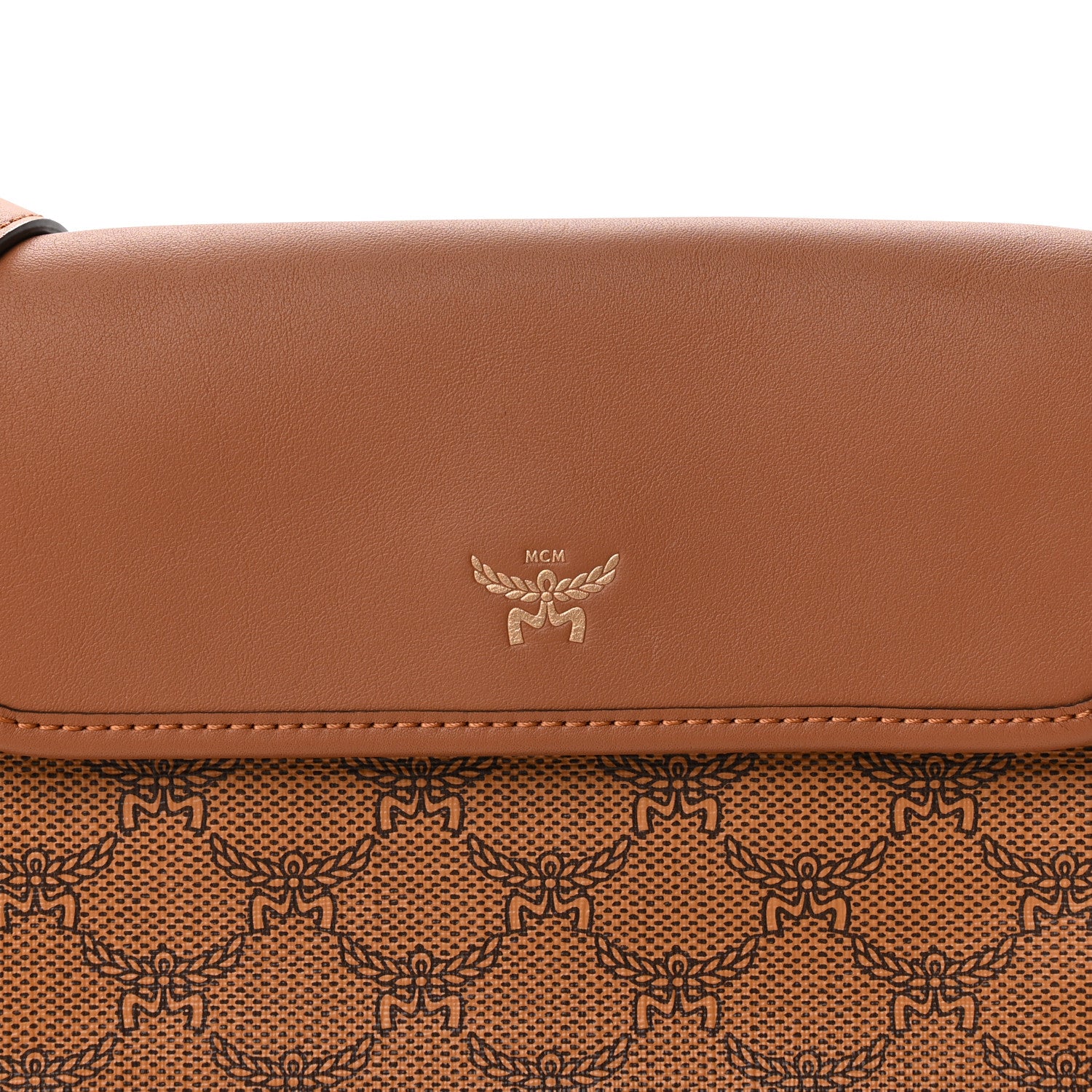 MCM Lauretos Nappa Small Himmel Crossbody Cognac 8 of 10
