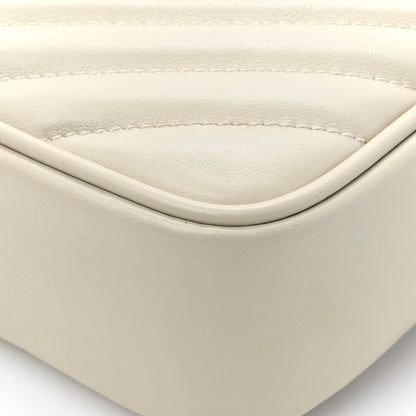 Saint Laurent Calfskin Matelasse Monogram Lou Camera Bag Crema Soft 16 of 17