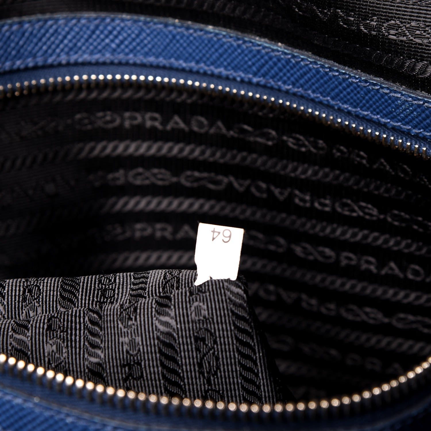 Prada Saffiano Travel Briefcase Blue Multicolor 6 of 12